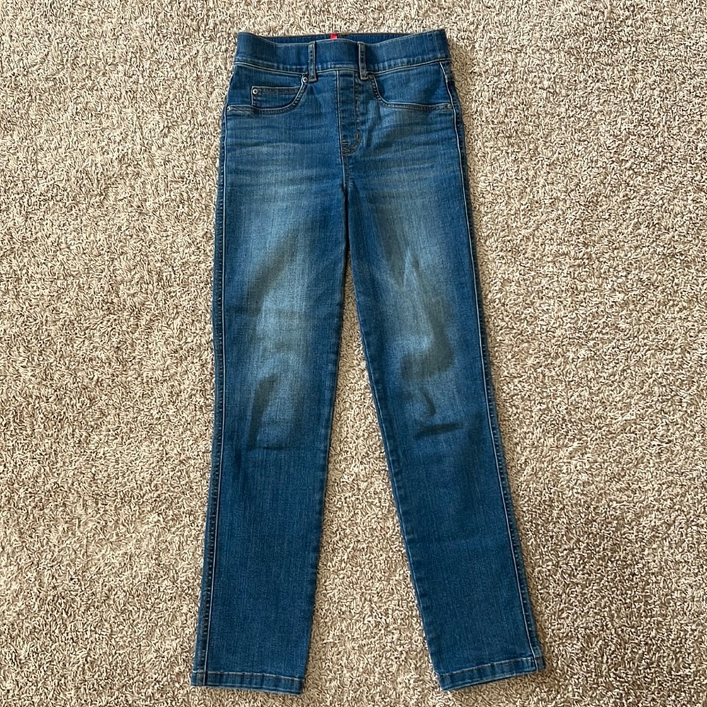Spanx Straight Leg Women Size XS Pull On Blue Denim Fades Stretchy Jeans‎ - Picture 5 of 11